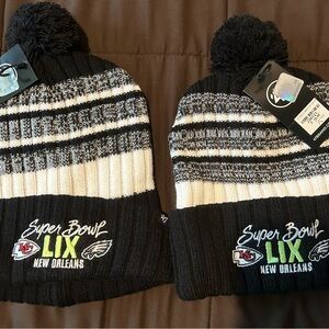 New Era Black and White Super Bowl LIX Knit Hat
